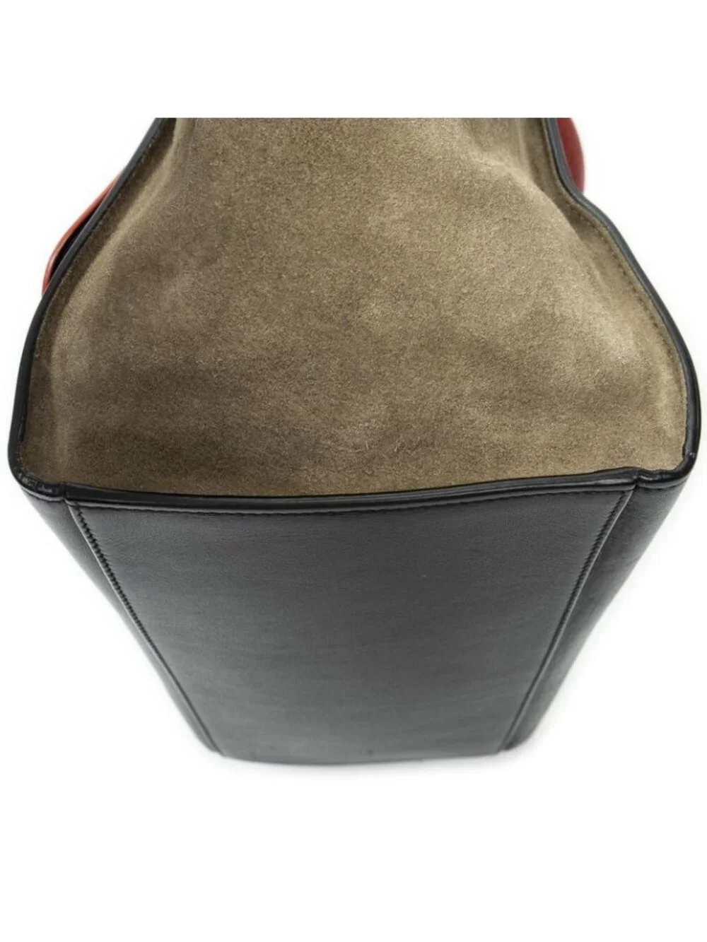 Celine Small Tricolor Trapeze Red Black Top Grain Calfskin Leather - Picture 8 of 10